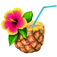 Pineapple.Cocktail.Yellow.Pink - bezmaksas png