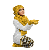 woman with scarf bp - gratis png
