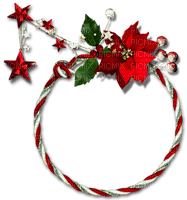 Cluster.Circle.Christmas.Frame.Green.Red.Silver - 無料png