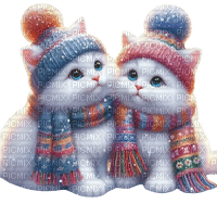chats hiver - nemokama png