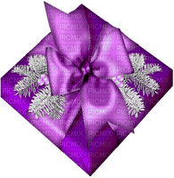 Christmas.Present.Silver.Purple - 免费PNG
