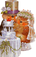 Y.A.M._Little animals hedgehogs wedding - ücretsiz png