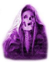 Y.A.M._Gothic skeleton purple - ilmainen png