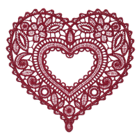 lace heart - ücretsiz png