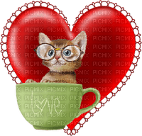coeur chat - 免费PNG