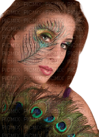 girl,women,femme, feathers, Peacock - zdarma png
