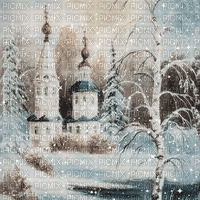 Winter snow background - Бесплатни анимирани ГИФ