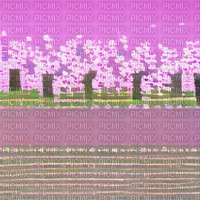 8-Bit Sakura Trees - nemokama png