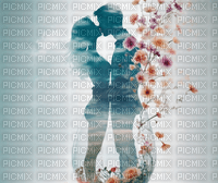 Romantic couple silhouette 7. - 免费PNG