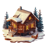 Maison en bois - nemokama png