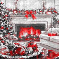 soave background animated vintage christmas room - Gratis geanimeerde GIF