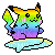 rainbow pikachu - png gratis