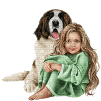 Hund, Mädchen, Girl, grün - PNG gratuit