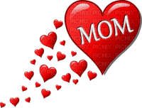 Kaz_Creations  Deco Text  Mom Heart Love - δωρεάν png