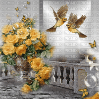 MMarcia gif flores fleur fundo - GIF animado gratis