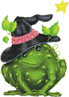 Witchy frog - Free animated GIF