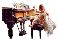 Kaz_Creations Baby Enfant Child Girl Piano - Free PNG