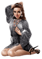woman in grey  by nataliplus - PNG gratuit