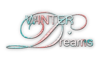 soave text winter dreams pink teal - ilmainen png