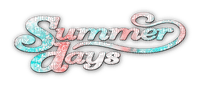 soave text summer days teal pink - kostenlos png
