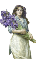 loly33 femme vintage iris - PNG gratuit