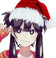 girl mädchen fille  child kind enfant   tube  person people    manga anime santa claus noel christmas weihnachten Père Noël pere noel - 無料のアニメーション GIF