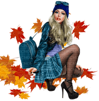 Woman. Fall. Autumn. Leila - бесплатно png