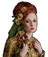 Femme rousse avec marrons - png grátis