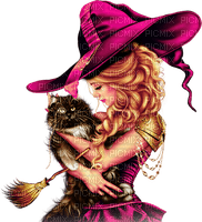 soave woman halloween witch cat fashion  brown - png ฟรี