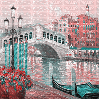 venice painting background animated vintage