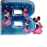 image encre animé effet lettre B Minnie Disney  edited by me