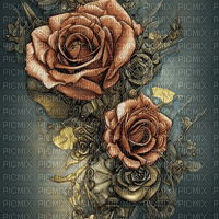 kikkapink rose background texture steampunk - png ฟรี