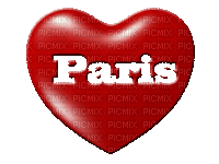 Paris Red Heart - Bogusia - GIF animé gratuit