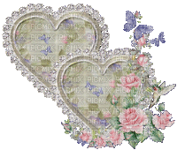 hearts and roses - Бесплатный анимированный гифка