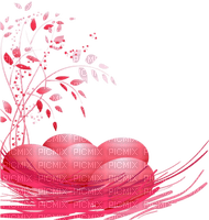 red hearts deco red branch rouge coeur rouge branche - png gratis