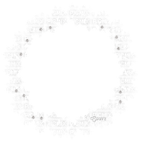 soave deco circle flowers pearl frame white - Free PNG