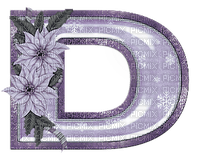 Kaz_Creations Alphabets Christmas Purple  Letter D - Free PNG