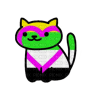 Ceterosexual Neko Atsume Pride cat - PNG gratuit