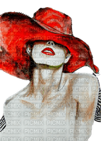 dolceluna red hat woman fashion art