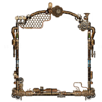 steampunk frame - darmowe png