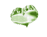 heart coeur effect herz green  deco tube gif anime animated animation - GIF animé gratuit