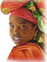 soave woman  africa orange green - 無料png
