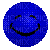 Smiley bleu content - GIF animado gratis
