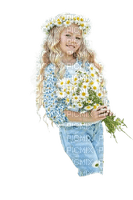 Girl Spring Daisy - Free PNG
