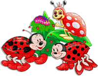 soave  ladybug deco red green - 免费PNG