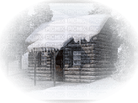 cecily-cabane bois hiver - PNG gratuit