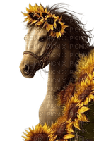 animal, horse, cheval, flower - png ฟรี