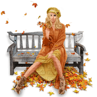 loly33 femme automne - gratis png