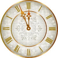 Winter Christmas clock - PNG gratuit
