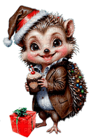 christmas hedgehog by nataliplus - Free PNG